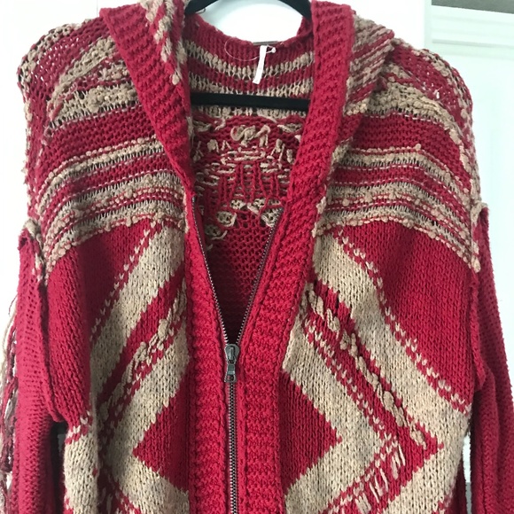 Free people vintage bohemian fringe sweater - Picture 3 of 7